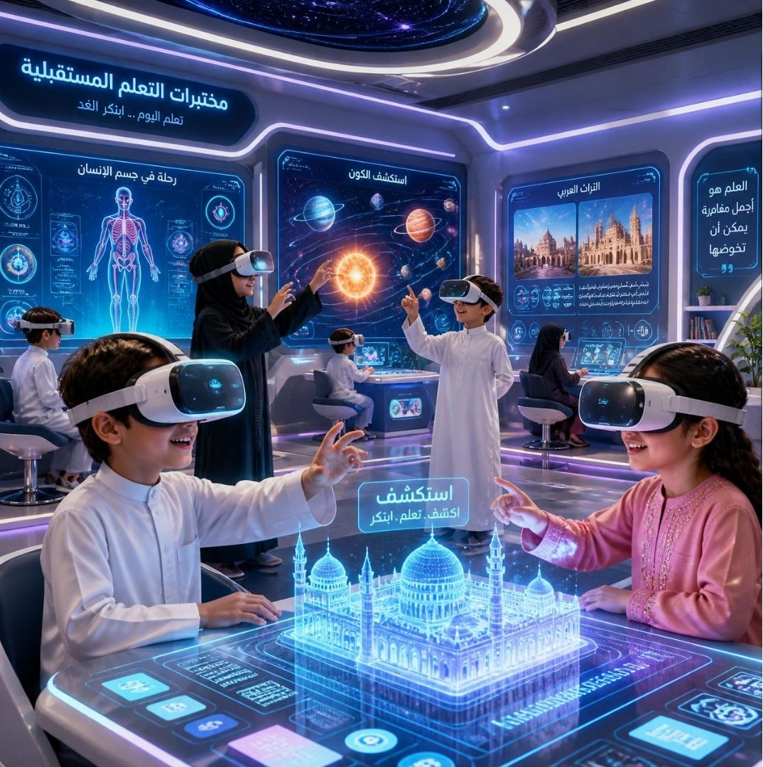 VReaLab Virtual Classroom with Students Experiencing VR Labs